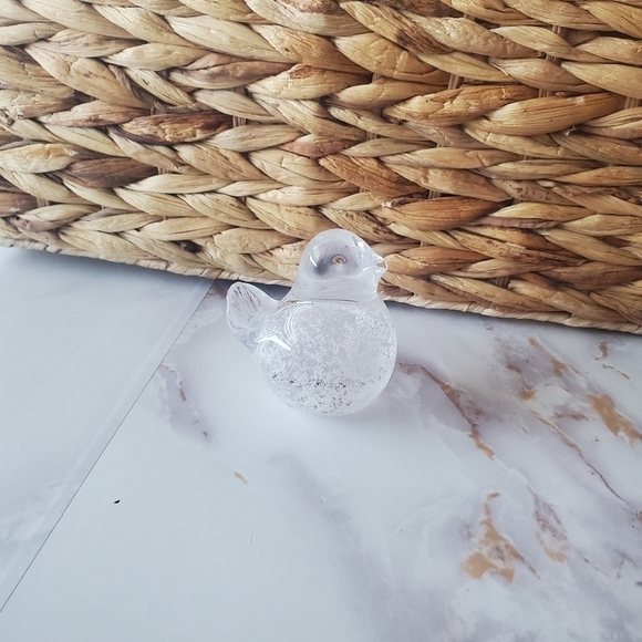 Art Glass Bird Dove Figurine Paperweight Controlled Bubbles Hand Blown. - Picture 2 of 11